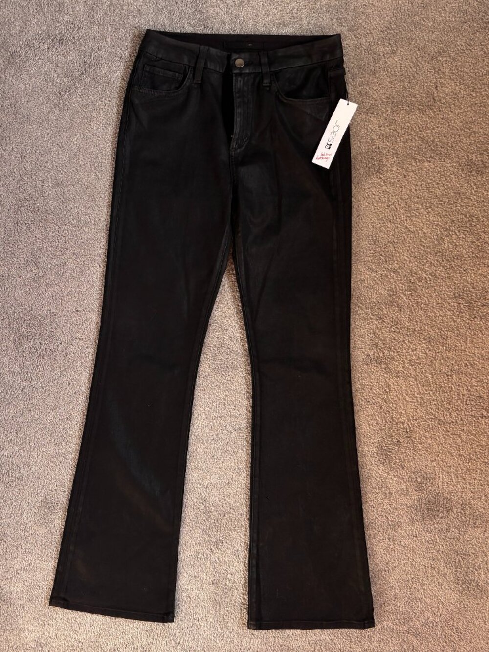 Joe’s Jeans Hi Honey High Rise Curvy Bootcut Coated Black 28